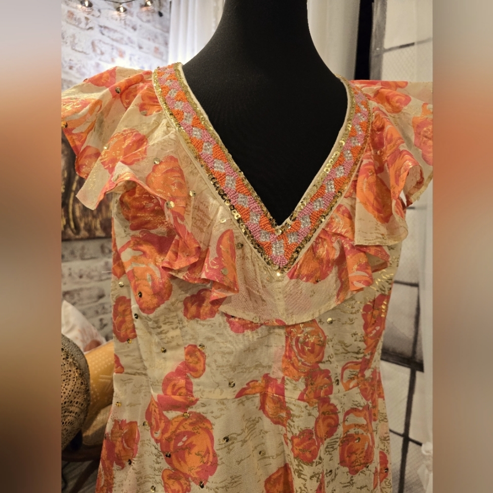 Boston Proper Hi-Low dress, Size 18, Multi-color